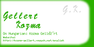 gellert kozma business card